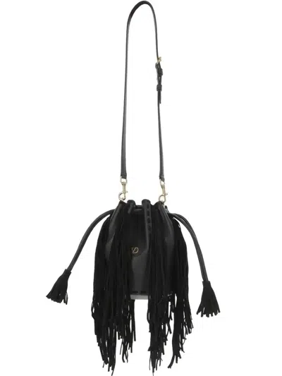 Valentino Garavani Small Nellcôte Bucket Bag In Black