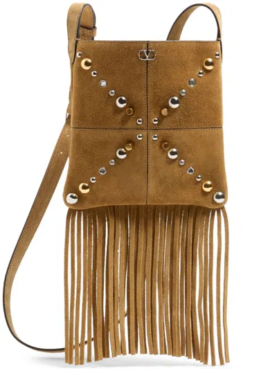 Valentino Garavani Small Nellcote Shoulder Bag In Neutrals