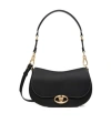 Valentino Medium Ohval Leather Shoulder Bag In Black