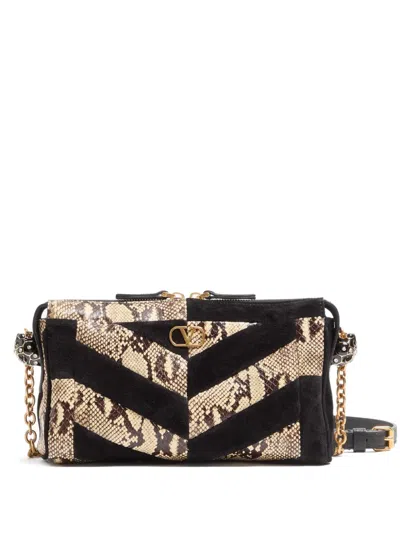 VALENTINO GARAVANI SMALL PANTHEA CHEVRON-PATTERN CROSSBODY BAG