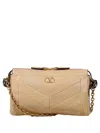 Valentino Beige Panthea Small Shoulder Bag In Brown