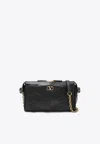 Valentino Garavani Panthea Small Shoulder In Nappa Leather With Chevron Pattern Bags In Black