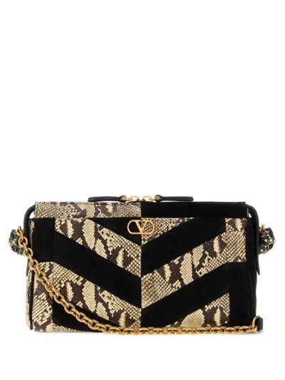 Valentino Garavani Kleine Panthea Schultertasche Mit Schlangenleder-effekt In Multi