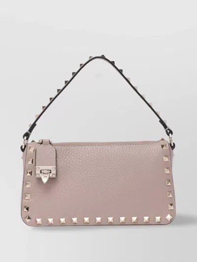 VALENTINO GARAVANI SMALL PEBBLED SHOULDER BAG WITH STUDDED DETAILING