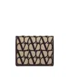 Valentino Small Printed Purse In Black