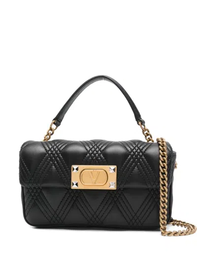 Valentino Garavani Small Quiltie 67 Shoulder Bag In Black
