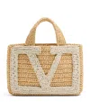 Valentino Garavani Small Raffia Viva Superstar Crochet Tote Bag