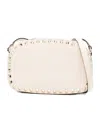 Valentino Rivet Shoulder Bag In White