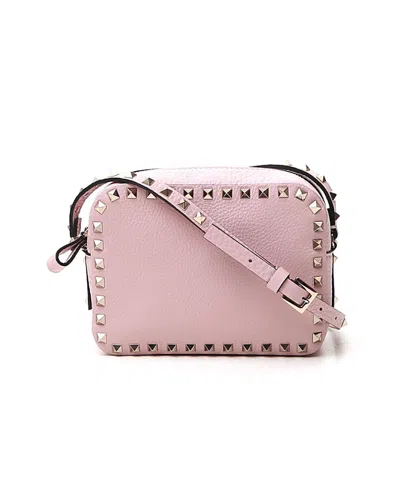 Valentino Garavani Small Rockstud Crossbody Bag In Nude