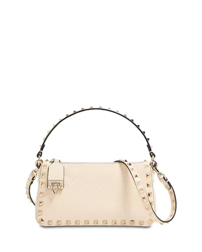 Valentino Garavani Small Rockstud Crossbody Bag In Neutral