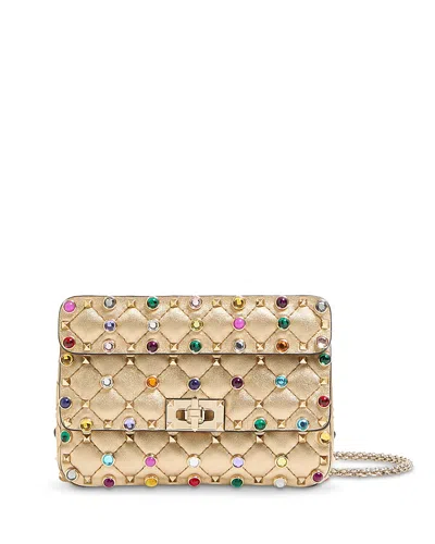 Valentino Garavani Small Rockstud Embellished Quilted Leather Shoulder Bag In Multi