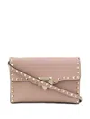 Valentino Small Rockstud Flap Crossbody Bag In Pink