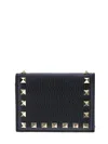 Valentino Rockstud Grainy Leather Card Holder