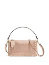 Valentino Garavani  Garavani Rockstud Small Crossbody Bag In Laminated Grainy Calfskin Leat In Pink