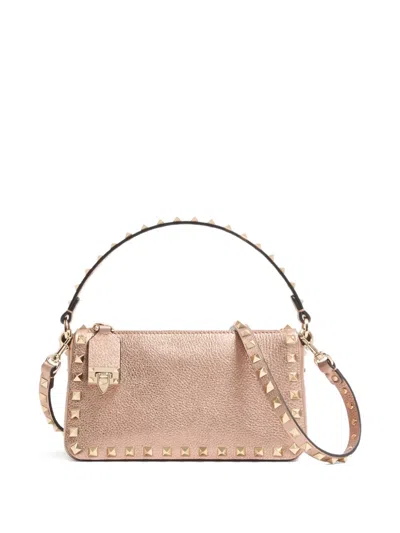 VALENTINO GARAVANI SMALL ROCKSTUD GRAINY LEATHER TOTE BAG