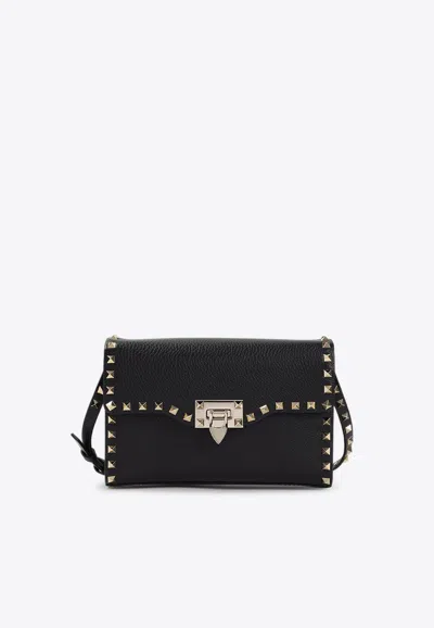 VALENTINO GARAVANI SMALL ROCKSTUD LEATHER SHOULDER BAG