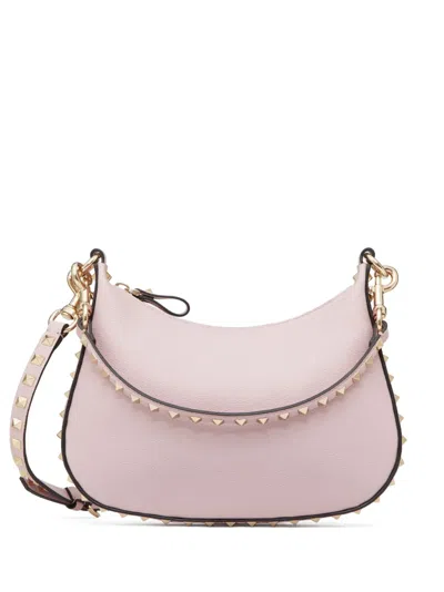 Valentino Garavani Small Rockstud Leather Shoulder Bag In Pink