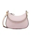 Valentino Small Rockstud Leather Shoulder Bag In Pink