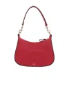 Valentino Small Rockstud Leather Shoulder Bag In Red