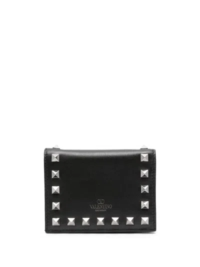 Valentino Garavani Rockstud Wallet In Black