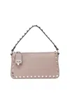 Valentino Small Rockstud Shoulder Bag In Color Carne Y Neutral