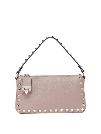 Valentino Garavani Small Rockstud Shoulder Bag In Color Carne Y Neutral