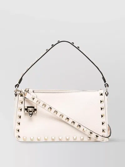 VALENTINO GARAVANI SMALL ROCKSTUD SHOULDER BAG IN GRAINED CALFSKIN