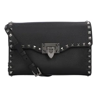 Valentino Garavani Valentino Small Rockstud Shoulderbag In Black
