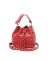 Valentino Small Rockstud Spike Bucket Bag In Red