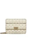 Valentino Garavani Rockstud Spike Crossbody Bag In White