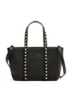 Valentino Small Rockstud Tote Bag In Black