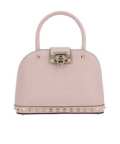 Valentino Garavani Small Rockstud Tote Bag In Nude