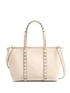 Valentino Small Rockstud Tote Bag In White
