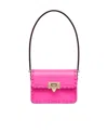Valentino Rockstud23 Shoulder Bag In Smooth Leather In Pink