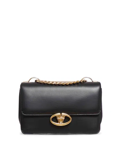 Valentino Garavani Small Sholder Bag Chain In Black