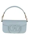 Valentino Loco Small Shoulder Bag In Blu Porcellana