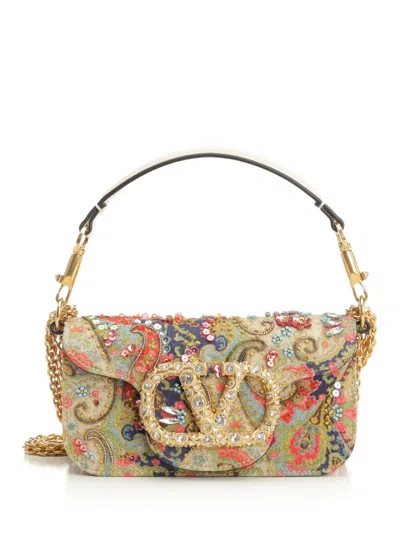 Valentino Garavani Small Shoulder Bag | Loco' | Tess.paisley Ric.sequins/vit/a.brass-vin Shoulder Bags Multicolor