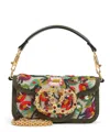 Valentino Loco Small Flower Beaded Shoulder Bag In Multicolor