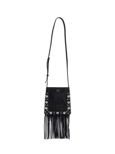 Valentino Garavani Small Shoulder Bag "nellcôte" In Black