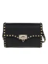 Valentino Rockstud Small Shoulder Bag In Black