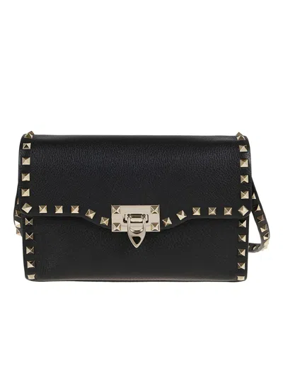 Valentino Garavani Valentino Small Shoulder Bag Rockstud In Black