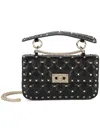 Valentino Small Shoulder Bag Rockstud Spike In Black