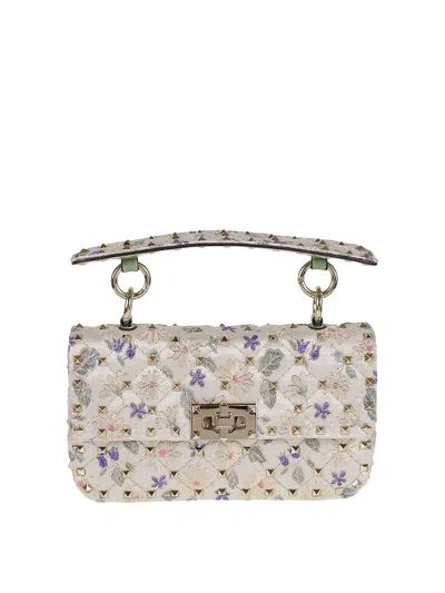 Valentino Garavani Small Shoulder Bag Rockstud Spike In Blue