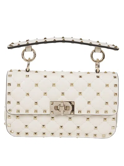 Valentino Garavani Small Shoulder Bag Rockstud Spike In White