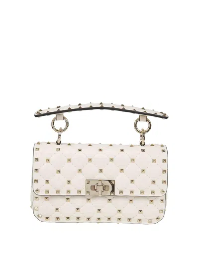 Valentino Garavani Small Shoulder Bag Rockstud Spike In White