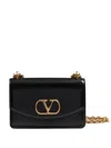 Valentino Garavani Garavani Vain Shoulder Bag In Shiny Calfskin Woman Black Uni