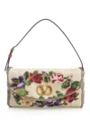 Valentino Small Vain Soft Shoulder Bag Embroidered In Multi