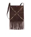 Valentino Suede Nellcote Cross-body Bag In Black