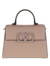 Valentino Small Structured Tote Top Handle In Brown