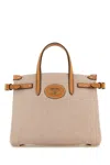 Valentino Antibes Canvas Handbag Structured Shape Buckle